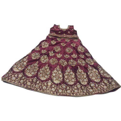 All Colour Party Wear Embroidered Maroon Stylish Ladies Lehenga With Stone Work