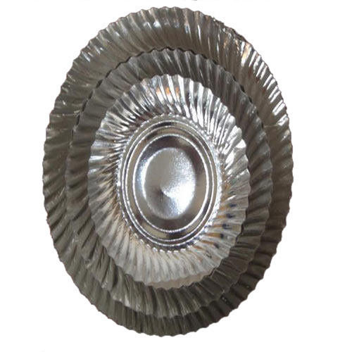 Eco Friendly And Biodegradable Lightweight Silver Coated Disposable Paper Plate