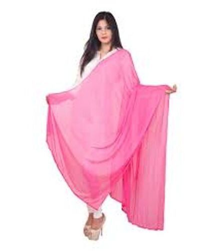 All Colours Pink Chiffon Dupatta