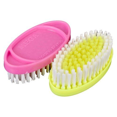 Soft Bristles Oval Clothes Washing Brush With Handle For Removes Stain Dirt 