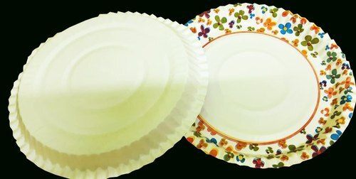 White Lightweight And Easy Carry Floral Printed Disposable Paper Plate