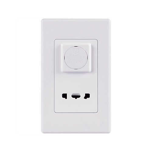 Polycarbonate Durable Long Lasting Fire Proof Safe And Secure White 2Pin 10-230V Plastic Shaver Socket