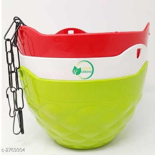 100 प्रतिशत प्लास्टिक बड़े आकार का प्लांटर पॉट और मल्टी कलर सेट प्लांट कंटेनर