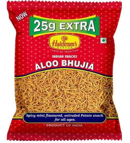 100 Percnet Delicious Taste And Mouth Watering Haldiram Aloo Bhujia Namkeen  Carbohydrate: 13.2 Grams (G)