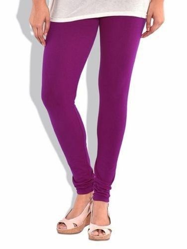 Casual Wear Comfortable Lightweight Churidar Violet Cotton Plain Women  Leggings Decoration Material: Cloths at Best Price in Tirupur