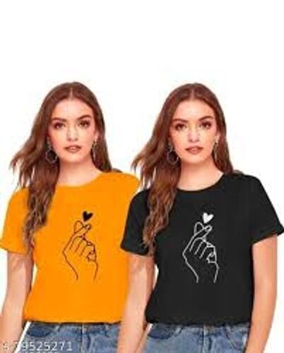 डेली वियर और महिलाओं के लिए 100% शुद्ध कॉटन आरामदायक सॉफ्ट टी-शर्ट