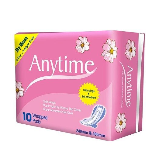 Disposable Anti Wrinkle And Skin Friendly Ultra Soft Sanitary Women Pad With Wings