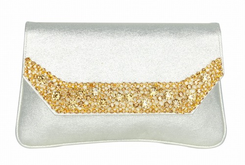 Anladia Metal-Tipped Purse Sparkle Glittered Envelope Clutch Bag Bridal  Prom Party Purse : Amazon.in: Fashion