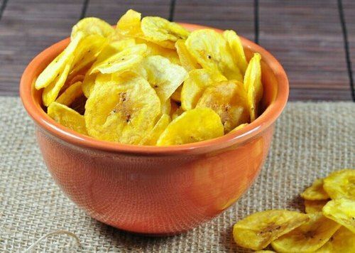 Fried And Crispy Hygienically Packed Round Shape Banana Chips