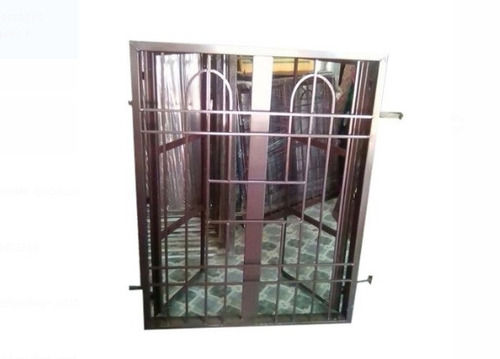 Customized Galvanized Iron Window Grill With Primer Finish And Highly Durable, Brown Color