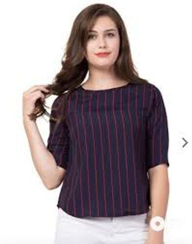 Latest Fashionable And Comfortable Navy Blue Girl's Top