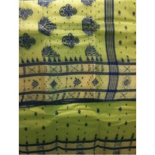 Printed Green Festive Wear Handloom Cotton Baluchari Ladies Sarees With Blouse Piece Set