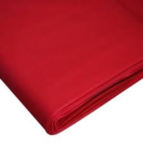 Plain Bright Fluffy Soft Red Color Dyed Cotton Fabric Size: Normal