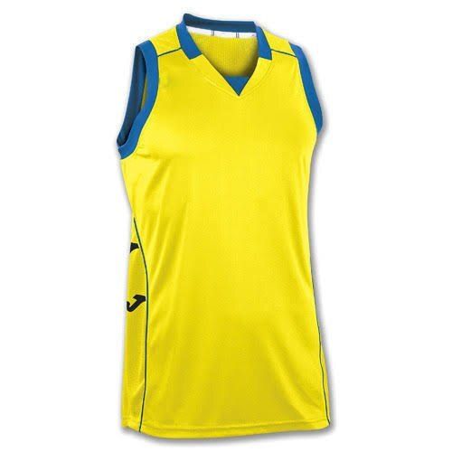 Embroidered Sleeveless Yellow Polyester Plain Polyester Basketball Sports T Shirt