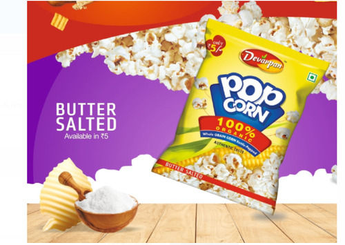 Butter Salted Devarpan Pop Corn For Snacks Purpose With 2 Week Shelf Life Packaging: Bag