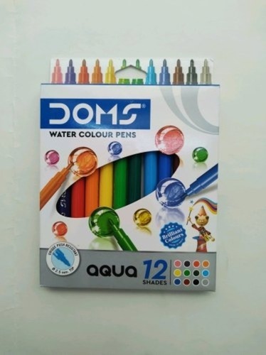 Doms नॉन-टॉक्सिक हाफ साइज़ कलर पेंट पेन नेचुरल पिगमेंट और स्मूद टेक्सचर के साथ