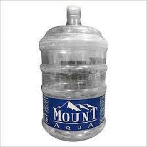 Round Leak-Resistant Plain Transparent Plastic Water Bottle With 20 Liter Capacity 