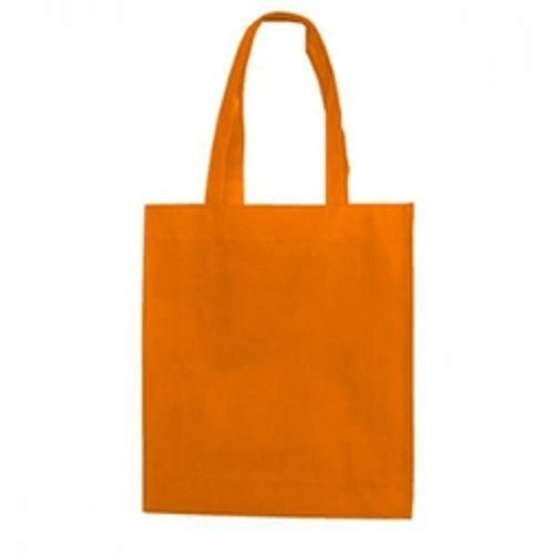 Light Weight Orange Craft Paper Carry Bags With Rope Handle For Shopping Handle Material: Non Woven Fabric