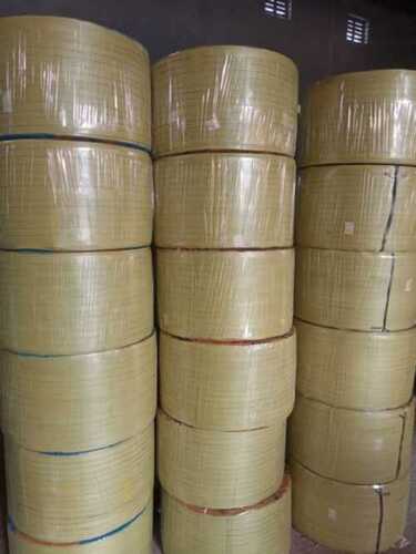 Plain Yellow Plastic Packing Strap For Box Packaging, 5 Kg Roll Weight  Application: Industrial