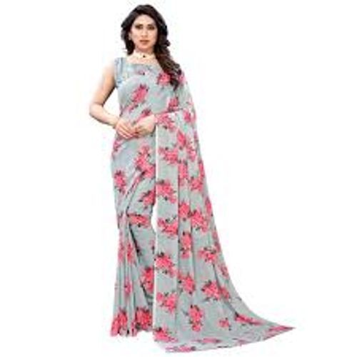 Printed Saree - Cotton Silk Material, Attractive Design, Comfortable Fit | Suitable for All Seasons, Daily Wear, 1 Year Warranty