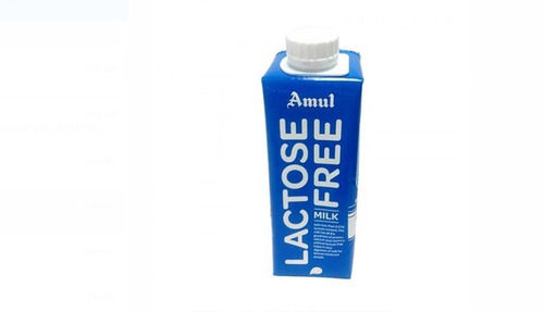 White 100 % Fresh And Healthy Amul Lactose Free Milk 250Ml For Children 3.1% Fat Contents