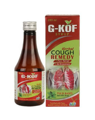 200 Ml G-Kof Tulshi Syrup(Fights With Bronchitis, Cold, Congestion, Coughs)