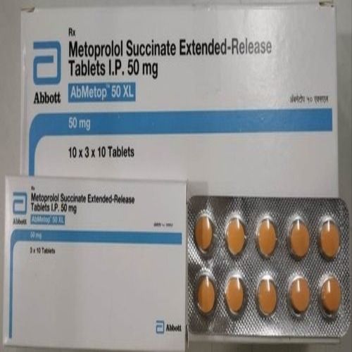 Abbott Abmetop 50 Xl Metoprolol Succinate Extended Release Tablets I.P. 50 Mg Specific Drug