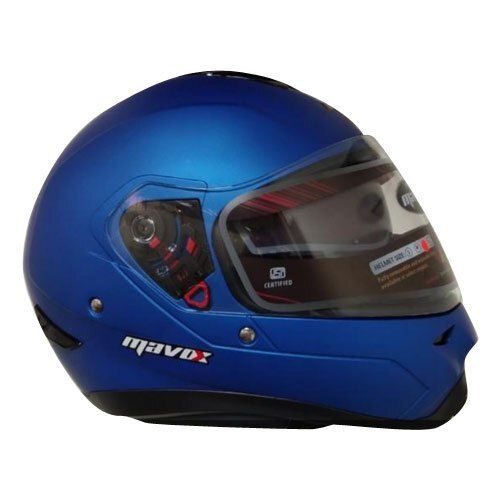 Blue Color Plastic Strong And Stylish Breathable Motorcycle Full Face Safety Helmet