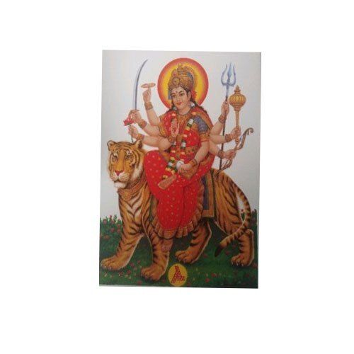 Ceramic Vaishno Mata Picture Printed Tiles, Size 12x18 Inches With 5mm Thickness With Rectangles Shape