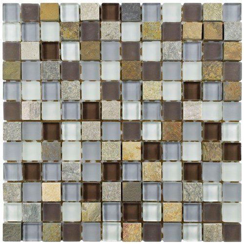 Grays Clean Highly And Easy To Install Attractive Square Glass Mosaic Floor Tiles