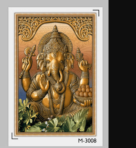 Multi Color Ganesh Ji Picture Printed Tiles With Size 12X18 Inches With 5Mm Thickness And Rectangular Shape