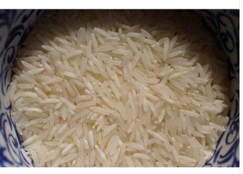 Metal Medium Size And White Color Pure Basmati Rice With Light Aroma