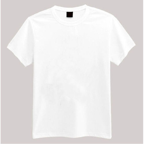 Plain White Cotton Round Neck Half Sleeve Casual And Regular Wear T Shirts