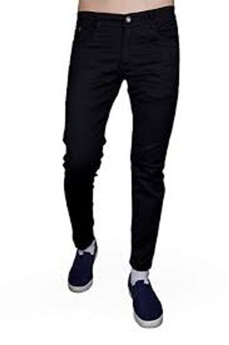 Stylish Black Jeans Pant with Stylish Side Chain for Men