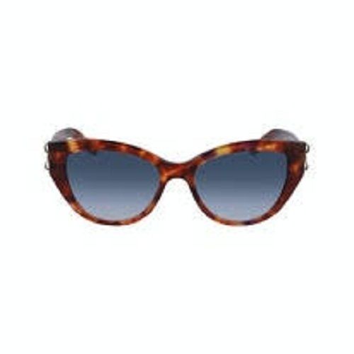 Yellow And Brown Designer Cat Eye Uv Protection Sunglasses With Stick For Women