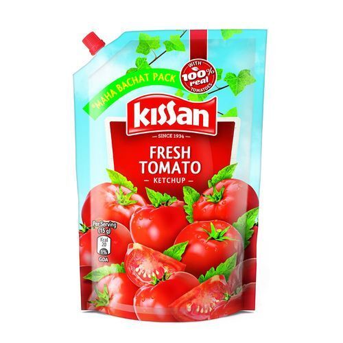 100% Real Ripened Fresh Tomatoes Kissan Tomato Ketchup 