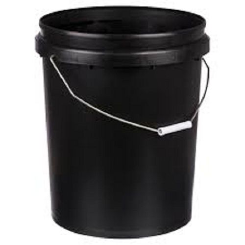 Black Color Strong And Comfortable Grip Plain Plastic Bucket For Home