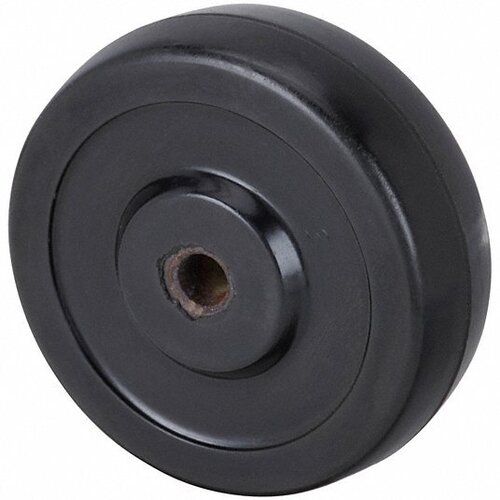 Black Solid Rubber Caster Wheel For Industrial Trolley