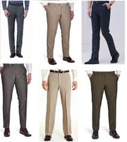 Formal Wear Regular Fit Ankle Length Breathable Plain Readymade Mens Cotton Trousers