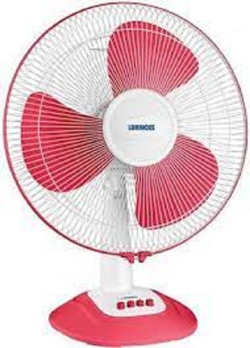Electric Table Fan - Plastic Blades, 6 Feet Cord, White Color | 3-Speed Settings, Oscillating Airflow, Lightweight Design, Easy Operation