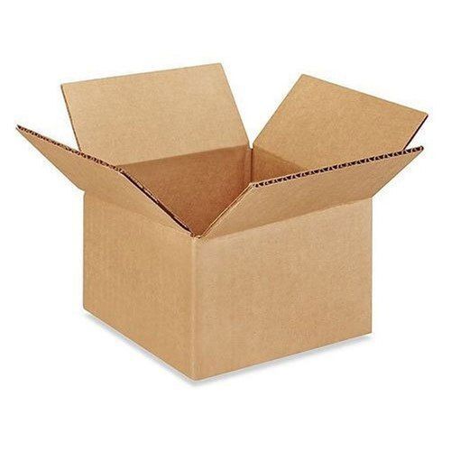 Eco Friendly Lightweight Brown Square Shape Plain Corrugated Packaging Box