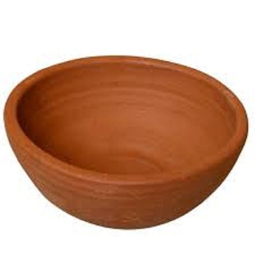 Light Weight Disposable And Eco Friendly Reddish Brown Clay Linear Bowl