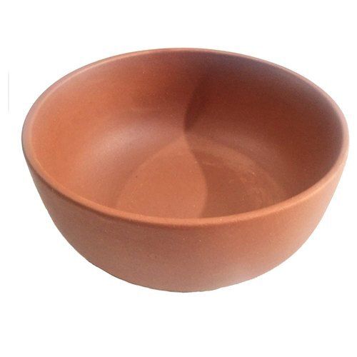 Light Weight Disposable And Eco Friendly Round Brown Terracotta Clay Bowl 