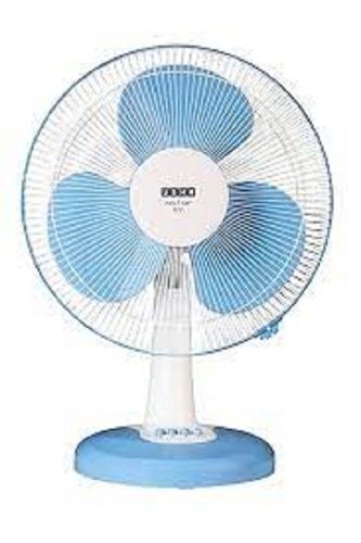 Long Lasting Solid Strong 3 Blade Sky Blue Table Fan For Home And Office Blade Material: Plastic (Polypropylene).