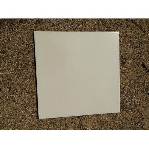 Pvc White Ceramic Color Plain Crack Resistance Square Floor Tile For Home 