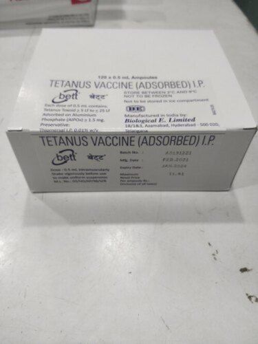 0.5 Ml Bett Tetanus Vaccine Injection