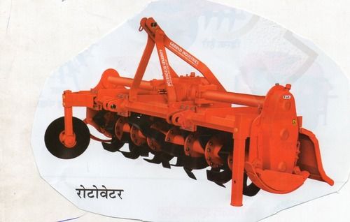 5-8 Feet Tractor Rotavator With Orange Color, Mild Steel Materials, 7 Kg Weight Capacity: 5 Kg/Hr