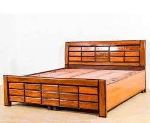 Beautiful Handcrafted And Glossy Fine Finish Double Bedroom Wooden Bed For Home