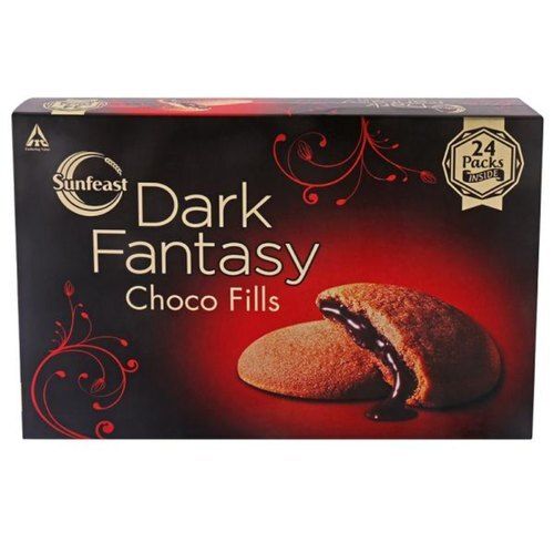 Chocolate Filling Wonderfully Cooked Thick Sunfeast Dark Fantasy Cookie  Packaging: Box