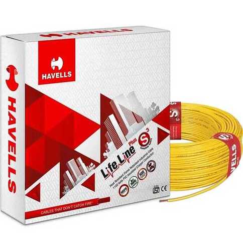 Heat Resistance And Flame Proof Flexible Single Core Coated Yellow Electrical Havells Pvc Wire Conductor Material: Copper